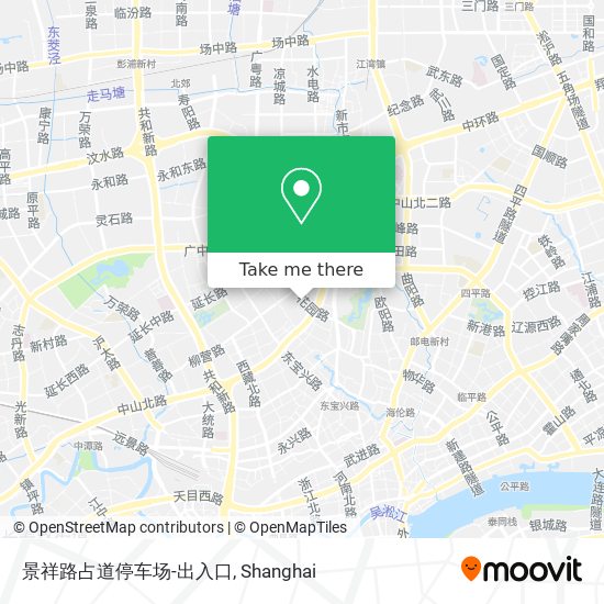 景祥路占道停车场-出入口 map