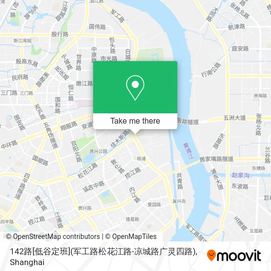 142路[低谷定班](军工路松花江路-凉城路广灵四路) map
