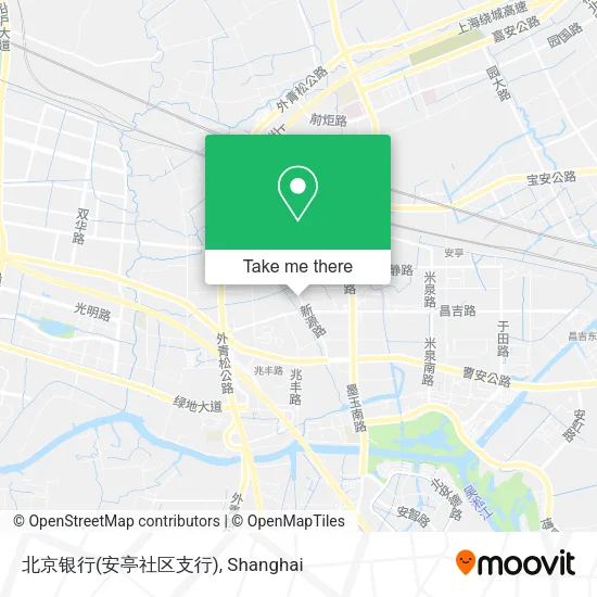 北京银行(安亭社区支行) map