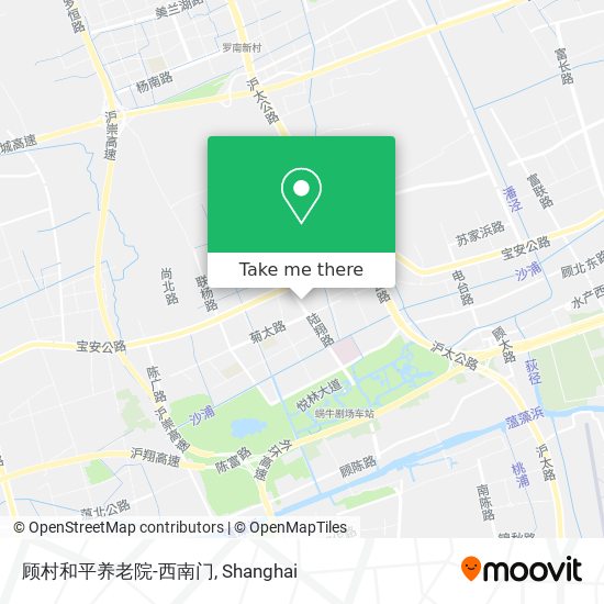 顾村和平养老院-西南门 map