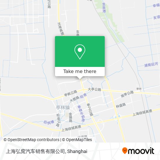 上海弘窕汽车销售有限公司 map