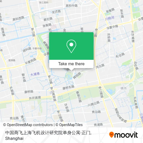 中国商飞上海飞机设计研究院单身公寓-正门 map