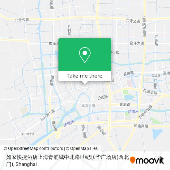 如家快捷酒店上海青浦城中北路世纪联华广场店(西北门) map
