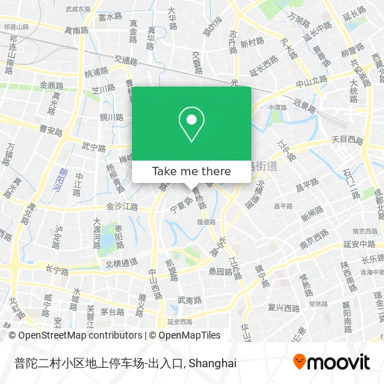普陀二村小区地上停车场-出入口 map