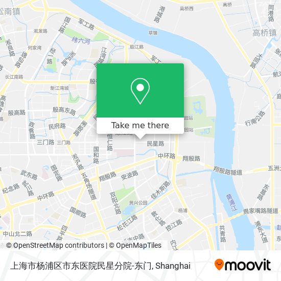 上海市杨浦区市东医院民星分院-东门 map