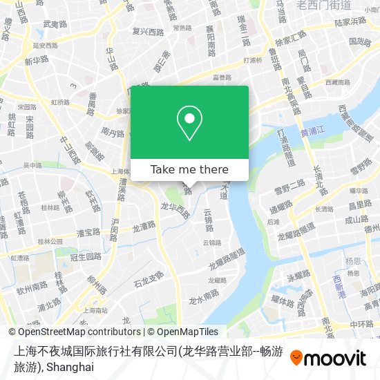 上海不夜城国际旅行社有限公司(龙华路营业部--畅游旅游) map