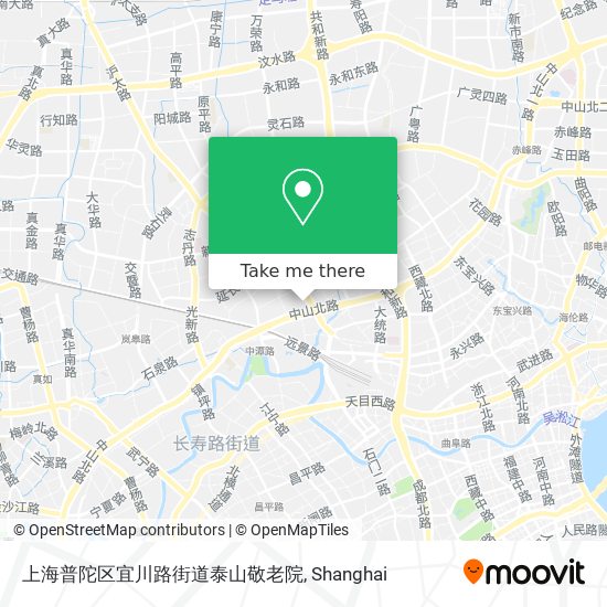 上海普陀区宜川路街道泰山敬老院 map