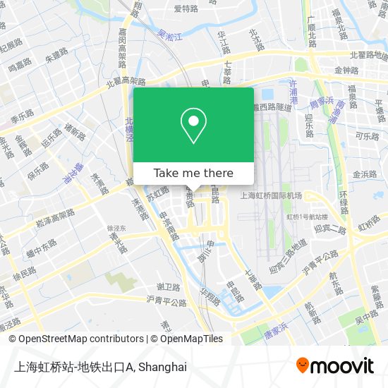 上海虹桥站-地铁出口A map