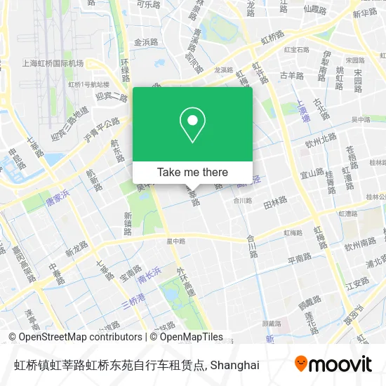 虹桥镇虹莘路虹桥东苑自行车租赁点 map