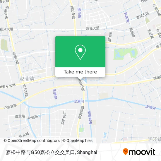 嘉松中路与G50嘉松立交交叉口 map