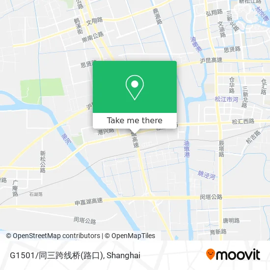 G1501/同三跨线桥(路口) map