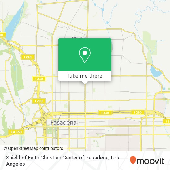 Mapa de Shield of Faith Christian Center of Pasadena