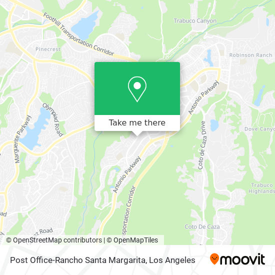 Post Office-Rancho Santa Margarita map