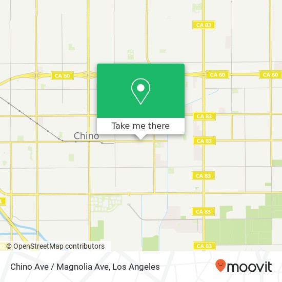 Chino Ave / Magnolia Ave map