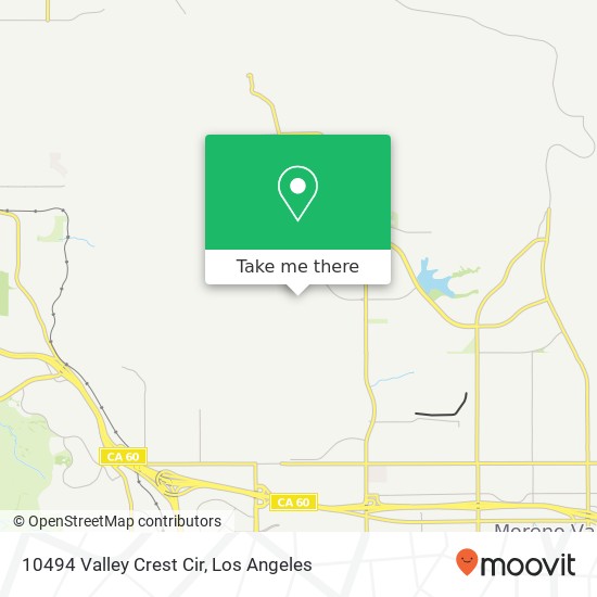 Mapa de 10494 Valley Crest Cir