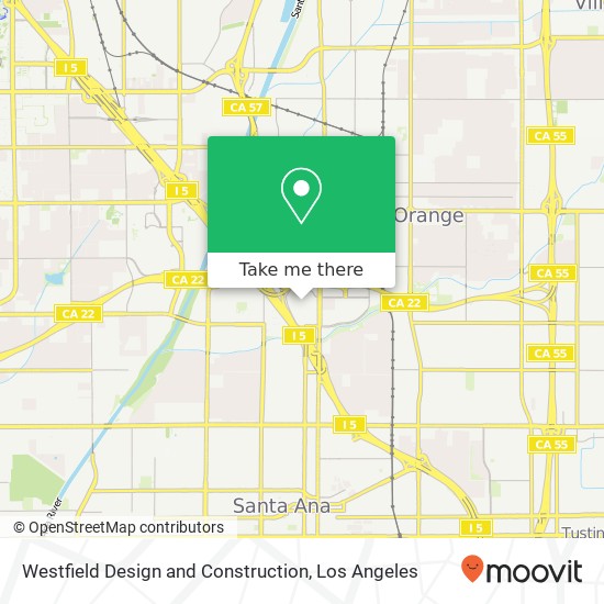 Westfield Design and Construction map