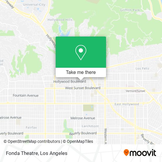 Fonda Theatre map