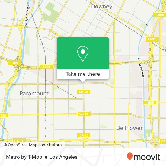 Mapa de Metro by T-Mobile