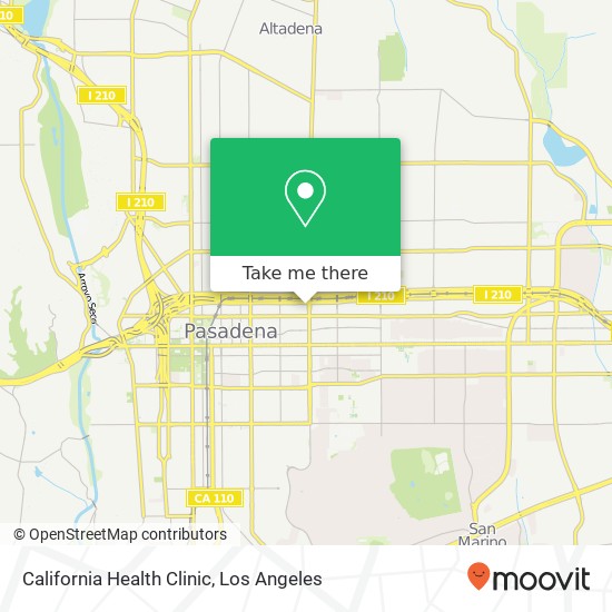 Mapa de California Health Clinic