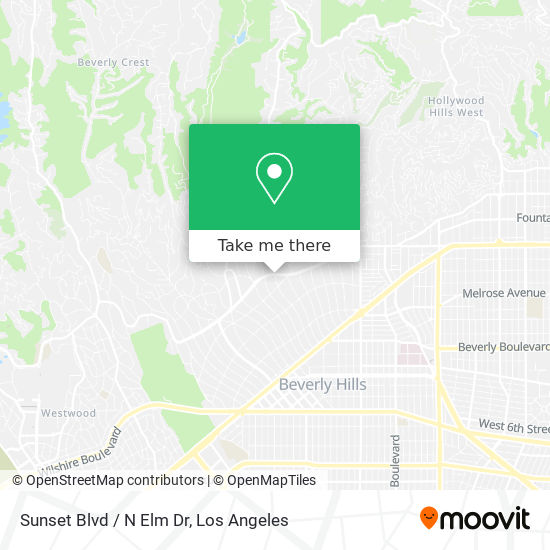 Mapa de Sunset Blvd / N Elm Dr