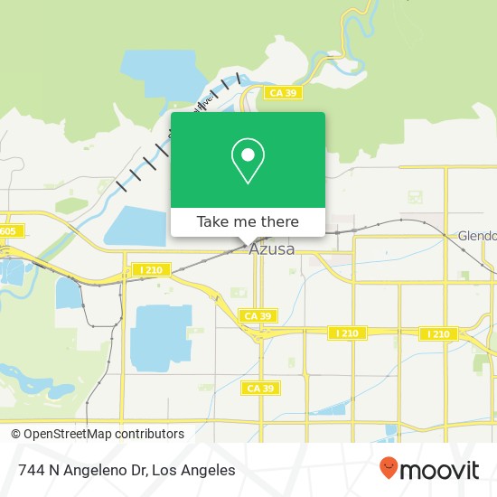 744 N Angeleno Dr map