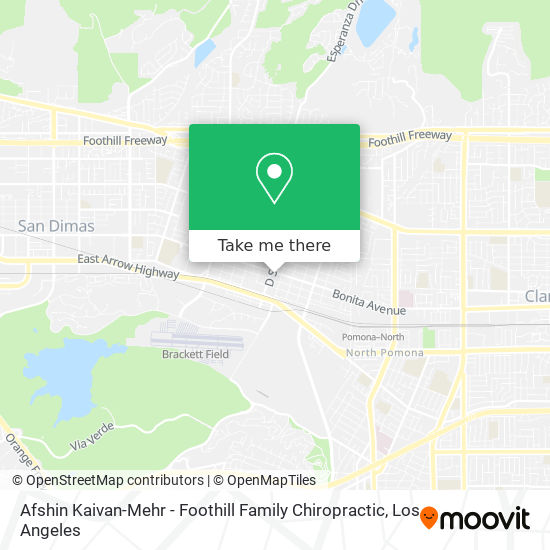 Afshin Kaivan-Mehr - Foothill Family Chiropractic map