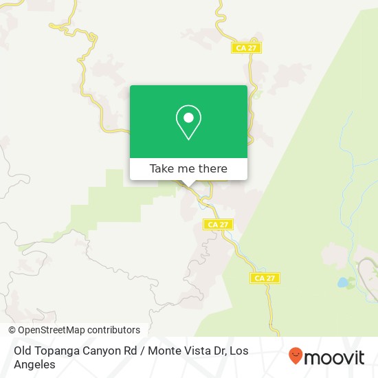Old Topanga Canyon Rd / Monte Vista Dr map