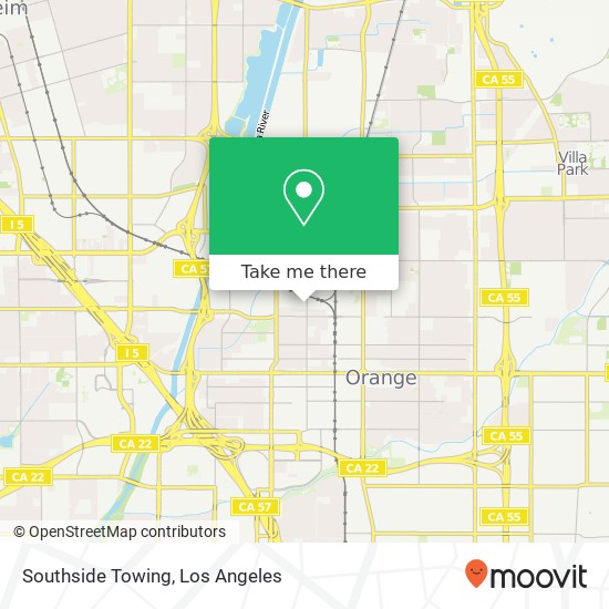 Southside Towing map