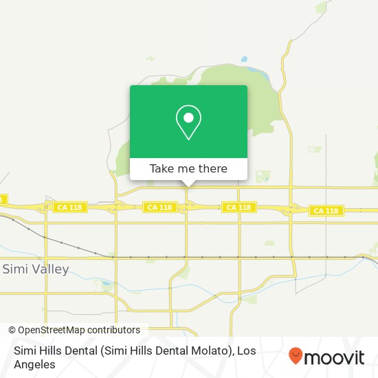 Simi Hills Dental map