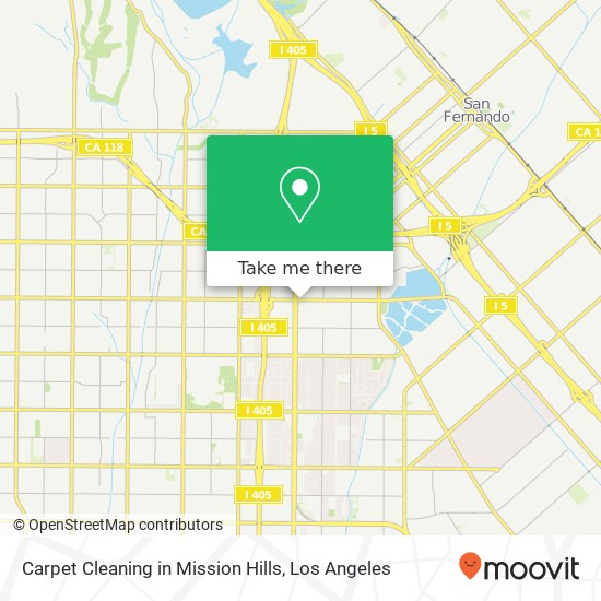 Mapa de Carpet Cleaning in Mission Hills