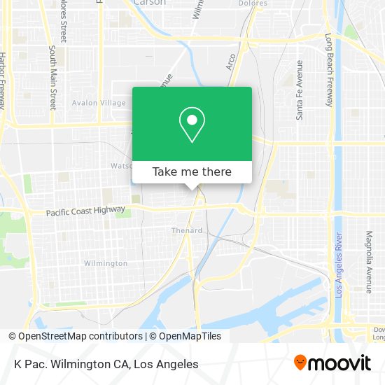 Mapa de K Pac. Wilmington CA