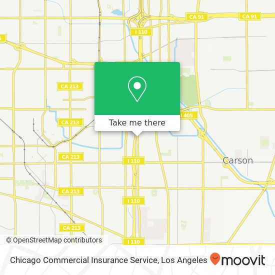 Mapa de Chicago Commercial Insurance Service