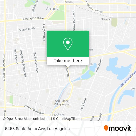 Mapa de 5458 Santa Anita Ave