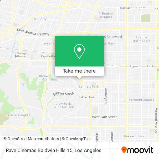 Mapa de Rave Cinemas Baldwin Hills 15