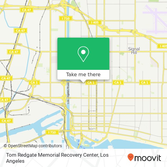 Tom Redgate Memorial Recovery Center map