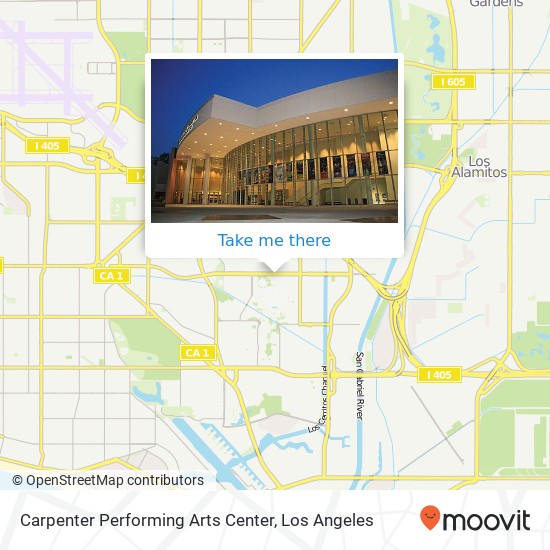 Carpenter Performing Arts Center map