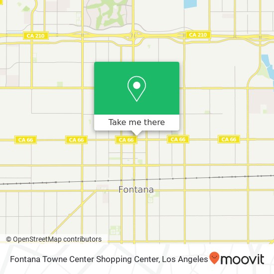 Mapa de Fontana Towne Center Shopping Center
