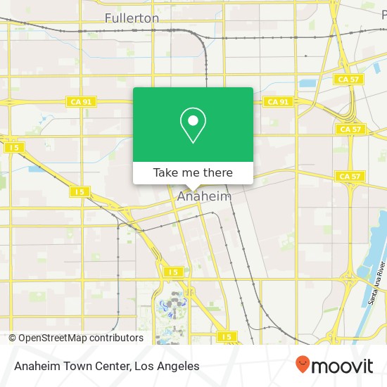 Anaheim Town Center map