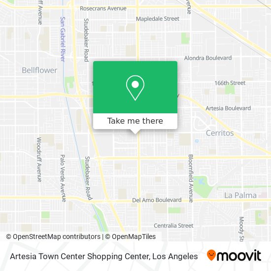Mapa de Artesia Town Center Shopping Center