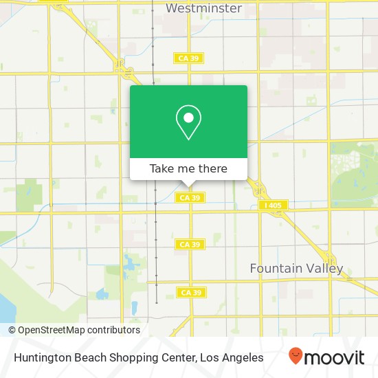 Huntington Beach Shopping Center map