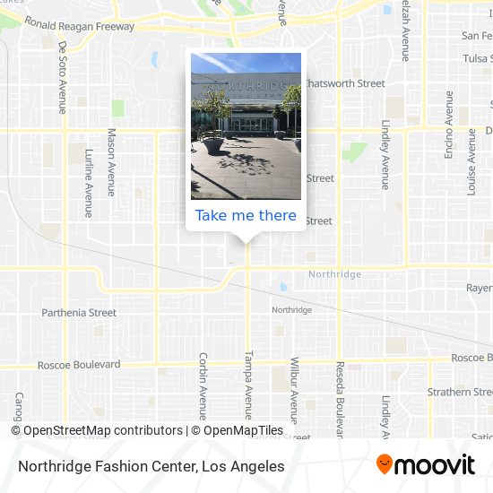 Northridge Fashion Center map