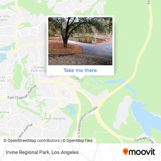 Mapa de Irvine Regional Park