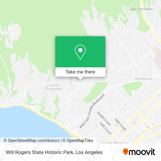 Will Rogers State Historic Park map
