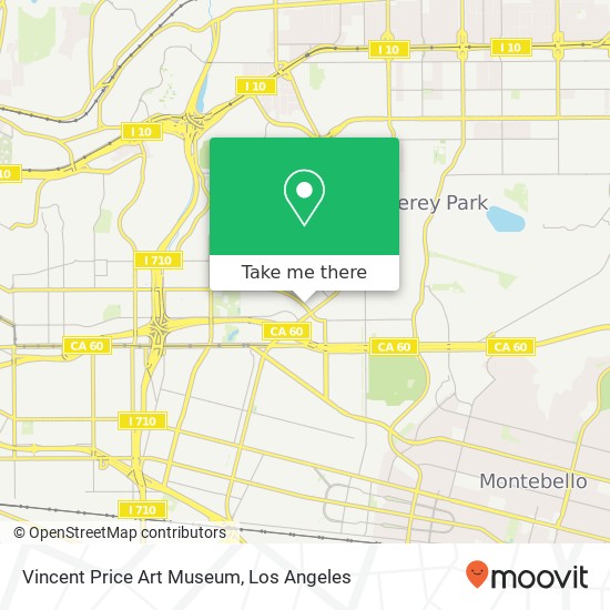 Vincent Price Art Museum map