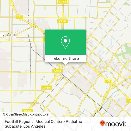 Foothill Regional Medical Center - Pediatric Subacute map