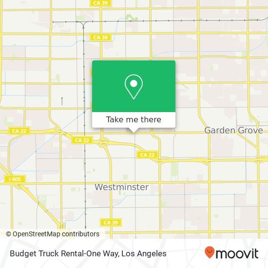 Mapa de Budget Truck Rental-One Way
