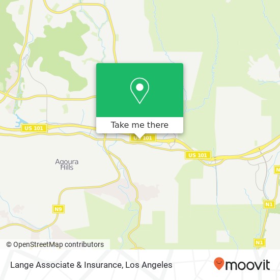Mapa de Lange Associate & Insurance