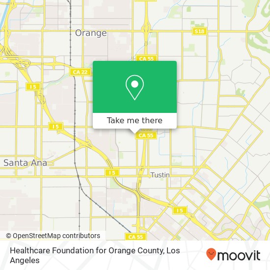 Healthcare Foundation for Orange County map