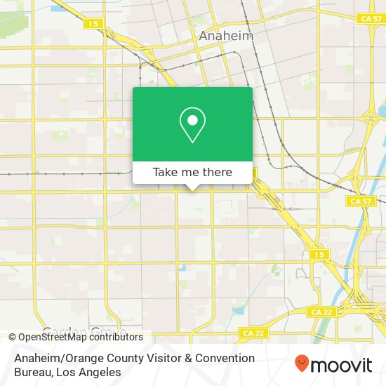 Anaheim / Orange County Visitor & Convention Bureau map