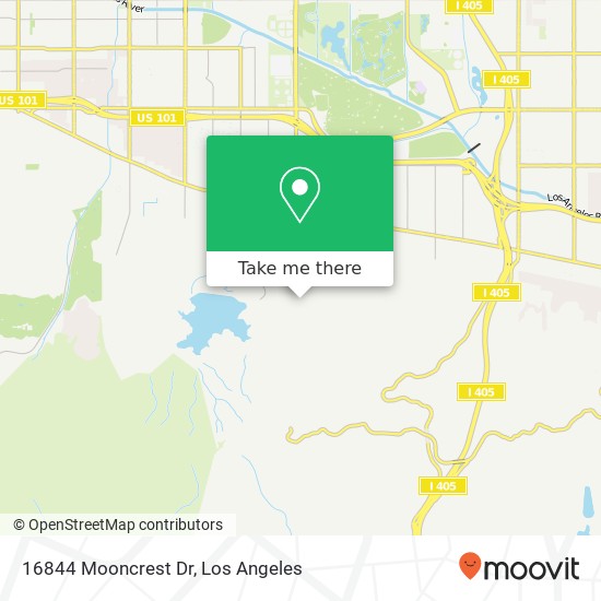 Mapa de 16844 Mooncrest Dr